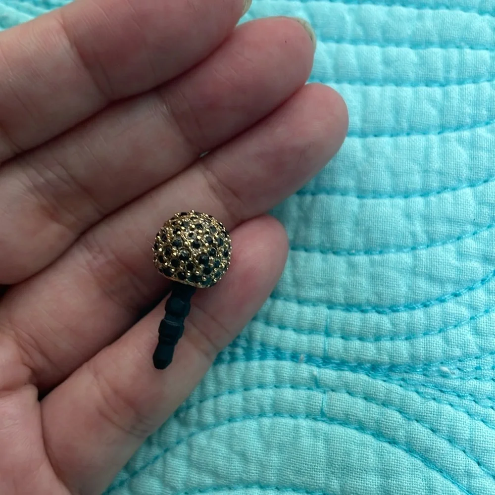 Pave stone phone charm